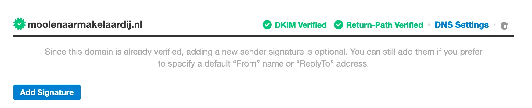 Postmark DNS Setup 2